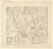 Free download Five Men at a table in German Renaissance costume, playing cards in an inn free photo or picture to be edited with GIMP online image editor