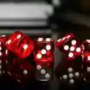 Five Transparent Red Dice  screen for extension Chrome web store in OffiDocs Chromium