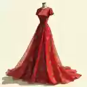 Flared red dress  screen for extension Chrome web store in OffiDocs Chromium
