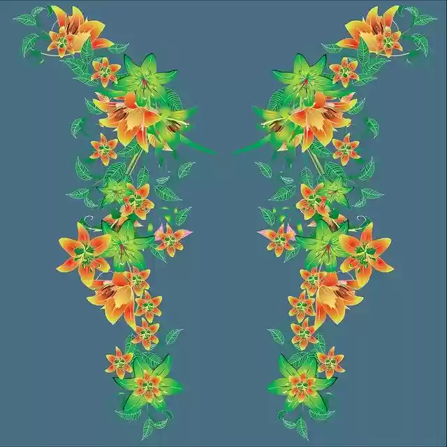 Free download Flower Background Textile Design -  free illustration to be edited with GIMP free online image editor