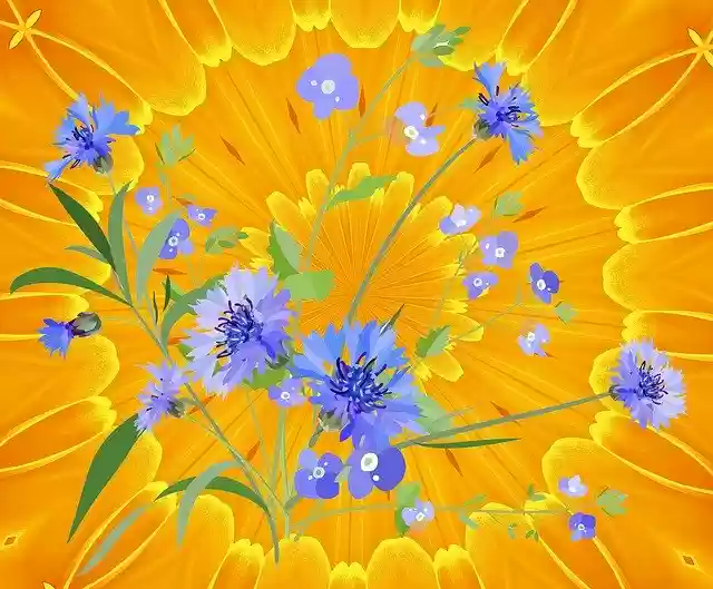 Free download Flowers Petals Blue -  free illustration to be edited with GIMP free online image editor