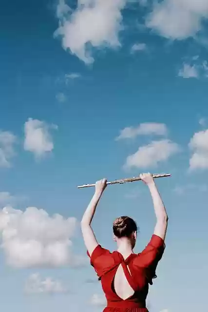 Free download flute music dress clouds sky free picture to be edited with GIMP free online image editor