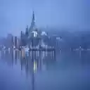 Foggy Winter Lake Theme  screen for extension Chrome web store in OffiDocs Chromium