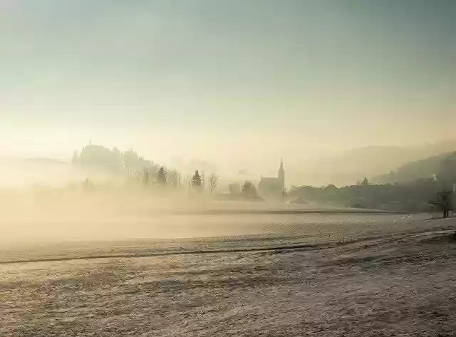 Free download fog sunrise austria muhlviertel free picture to be edited with GIMP free online image editor