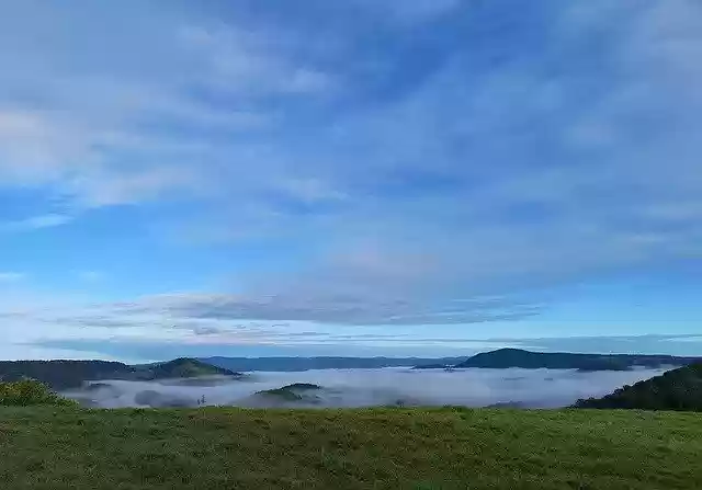 Free download Fog Valley Landscape -  free illustration to be edited with GIMP free online image editor