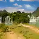 Forest waterfall and lake  screen for extension Chrome web store in OffiDocs Chromium