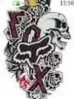 Free download Fox Racing logo, artwork, and skull free photo or picture to be edited with GIMP online image editor