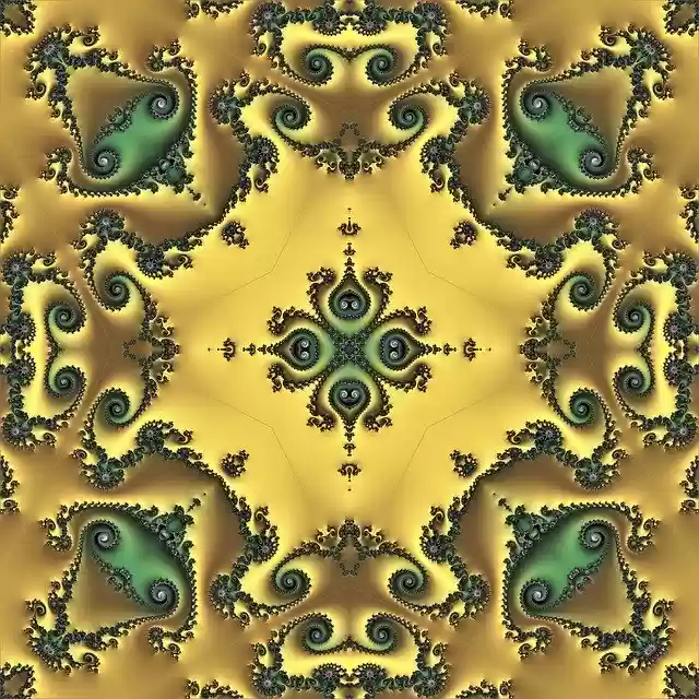 Free download Fractal Abstract Template -  free illustration to be edited with GIMP free online image editor