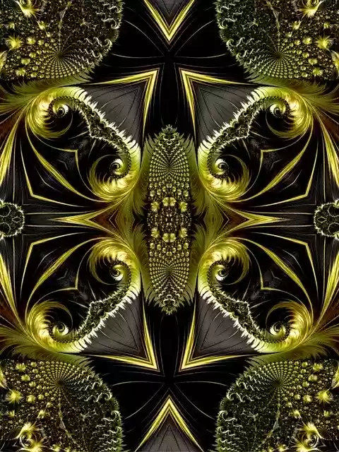 Free download Fractal Art Black -  free illustration to be edited with GIMP free online image editor