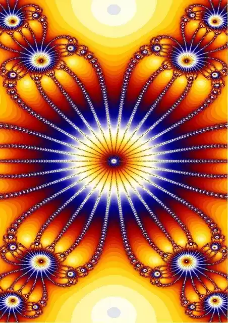 Free download Fractal Background Yellow -  free illustration to be edited with GIMP free online image editor