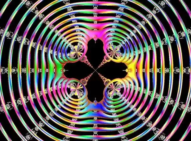 Free download Fractal Circles Multi Colored -  free illustration to be edited with GIMP free online image editor