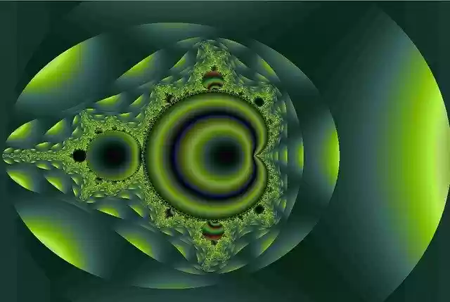 Free download Fractal Green Black -  free illustration to be edited with GIMP free online image editor