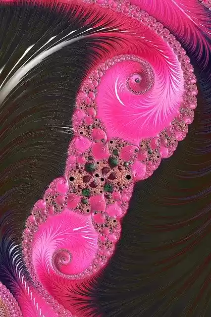 Free download Fractals Black Colorful Digital -  free illustration to be edited with GIMP free online image editor