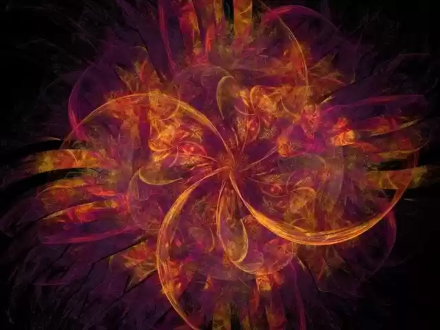 Free download Fractals Orange Purple -  free illustration to be edited with GIMP free online image editor