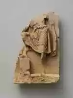 Free download Fragment of a limestone relief with standing figure free photo or picture to be edited with GIMP online image editor