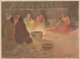 Free download Front Matter Illustration: Merriam 1910 The Dawn Of The World; Myths And Weird Tales Told By The Mewan Indians Of free photo or picture to be edited with GIMP online image editor