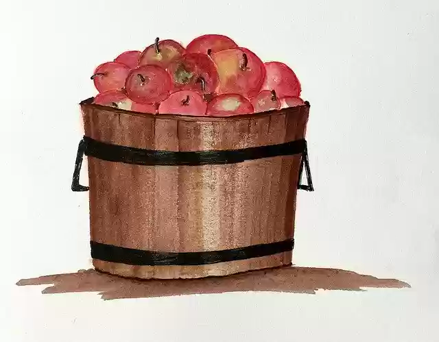 Free download Fruit Apples Barrel -  free illustration to be edited with GIMP free online image editor