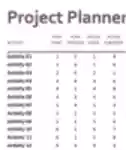 Free download Gantt project planner DOC, XLS or PPT template free to be edited with LibreOffice online or OpenOffice Desktop online