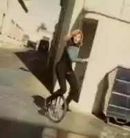 Free download Gates McFadden on a Unicycle, in Costume free photo or picture to be edited with GIMP online image editor