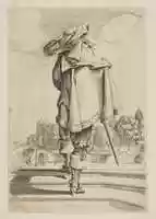 Free download Gentleman in a Cape and Plumed Hat Seen from the Back free photo or picture to be edited with GIMP online image editor