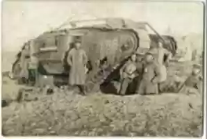 Free download German Soldiers by British Tank WWI free photo or picture to be edited with GIMP online image editor