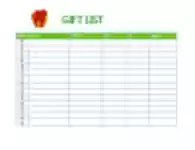Free download Gift Shopping List Microsoft Word, Excel or Powerpoint template free to be edited with LibreOffice online or OpenOffice Desktop online