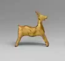 Free download Gilt terracotta statuette of a goat free photo or picture to be edited with GIMP online image editor