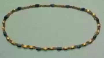 Free download Girdle with gold and lapis shell-shaped beads free photo or picture to be edited with GIMP online image editor