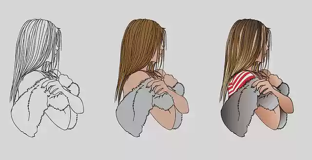 Free download Girl Grey Hair -  free illustration to be edited with GIMP free online image editor