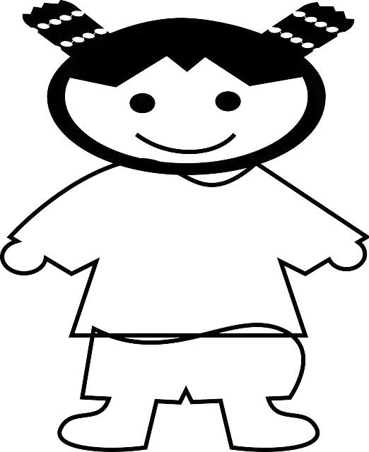 Free download Girl Kid Happy Black And - Free vector graphic on Pixabay free illustration to be edited with GIMP free online image editor