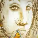 Girl painting  screen for extension Chrome web store in OffiDocs Chromium