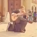 Girl playing guitar  screen for extension Chrome web store in OffiDocs Chromium