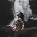 Girl sitting by the waterfall  screen for extension Chrome web store in OffiDocs Chromium
