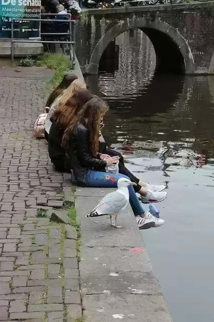 Free download Girls Water Amsterdam -  free free photo or picture to be edited with GIMP online image editor