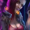 GIRL WITH PINK HAIR (ART) | CYBERPUNK 2077  screen for extension Chrome web store in OffiDocs Chromium