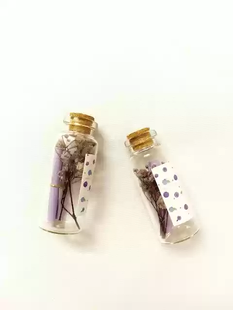 Free download Glass Bottle Ornaments Flatlay -  free photo or picture to be edited with GIMP online image editor