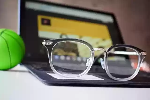 Free download Glasses Workstation Chromebook -  free photo or picture to be edited with GIMP online image editor