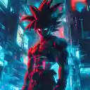 Goku in Neon City Live Wallpaper  screen for extension Chrome web store in OffiDocs Chromium