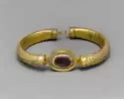 Free download Gold and glass bracelet with central medallion free photo or picture to be edited with GIMP online image editor