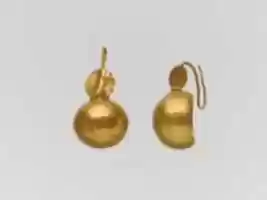 Free download Gold earring with convex disk and small disk free photo or picture to be edited with GIMP online image editor