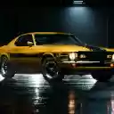 Golden Mustang Under Garage Lights  screen for extension Chrome web store in OffiDocs Chromium