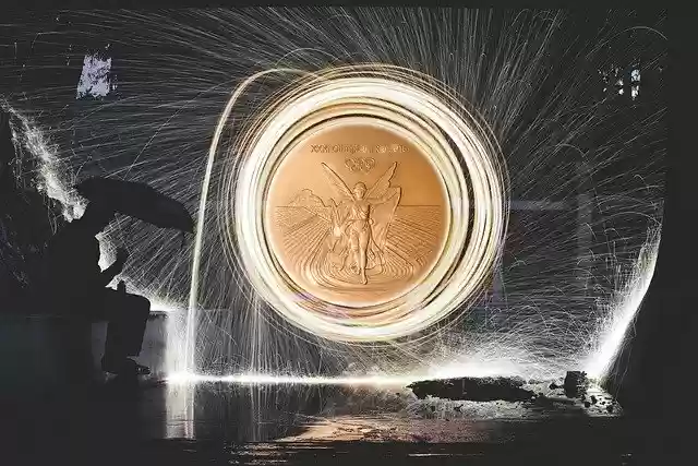 Free download Gold Fencing Medal -  free illustration to be edited with GIMP free online image editor