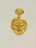Free download Gold pendant in the form of a gorgoneion (Gorgons face) free photo or picture to be edited with GIMP online image editor