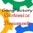GoogFactory Customize Documents  screen for extension Chrome web store in OffiDocs Chromium