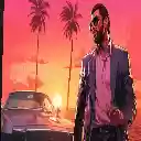 Grand Theft Auto VI: Retro Sunset Live Wallpaper  screen for extension Chrome web store in OffiDocs Chromium