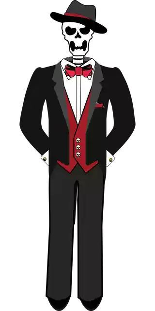 Free download Graphic Skeleton Tuxedo - Free vector graphic on Pixabay free illustration to be edited with GIMP free online image editor