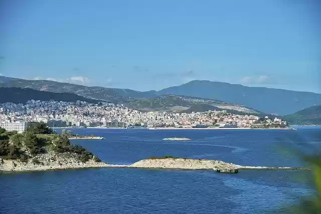 Free download Greece Kabala City Spring Blue -  free photo or picture to be edited with GIMP online image editor