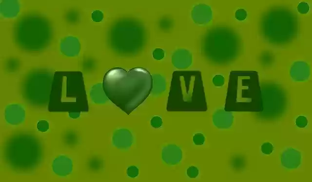 Free download Green Background Romantic Love -  free illustration to be edited with GIMP free online image editor