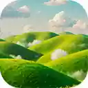 Green hilly landscape and cloudy sky  screen for extension Chrome web store in OffiDocs Chromium