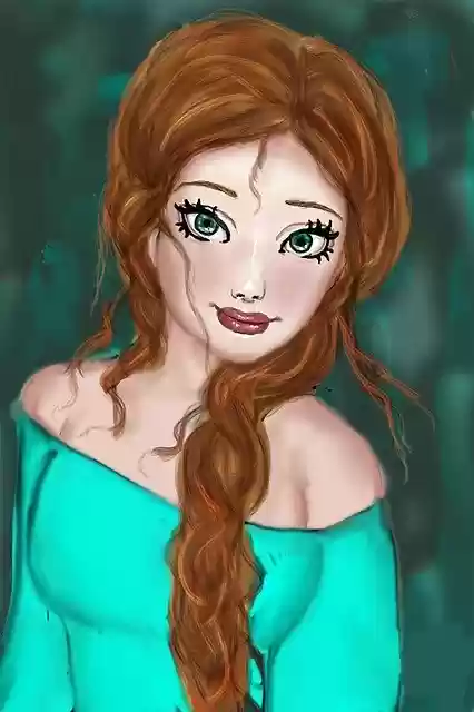 Free download Hair Girl Portrait -  free illustration to be edited with GIMP free online image editor
